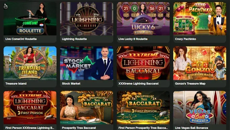 comeon casinospellen